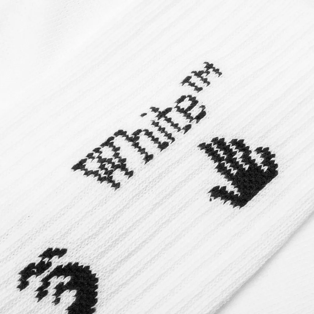 Swimming Man Socks - White/Black