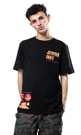 O178966 Printed Jetspeed Skate Black Short Sleeves Tee