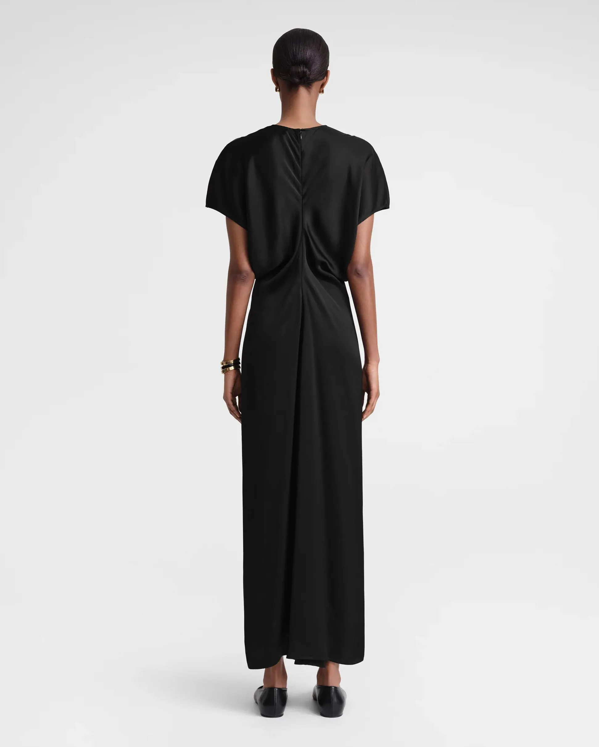 SLOUCH WAIST DRESS / BLACK