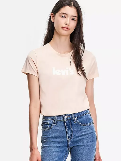 Levi's women's short sleeve t-shirt The Perfect 173691803 peach