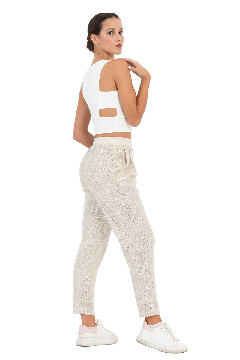 Sequinned Women's Trousers