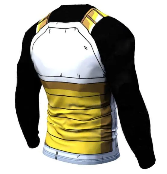 Onyx Vegeta Cell Armor Dragon Ball Z Long Sleeve Compression Rash Guard