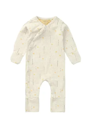 Organic Sunny Sleepsuit with integrated Scratch Mitts