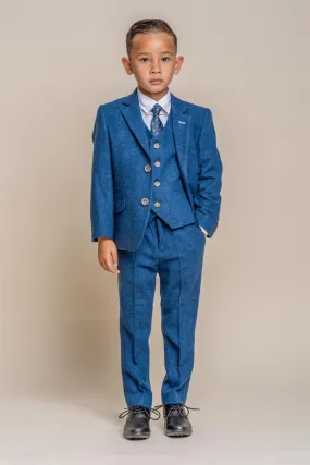 Orson Blue Boys Three Piece Suit