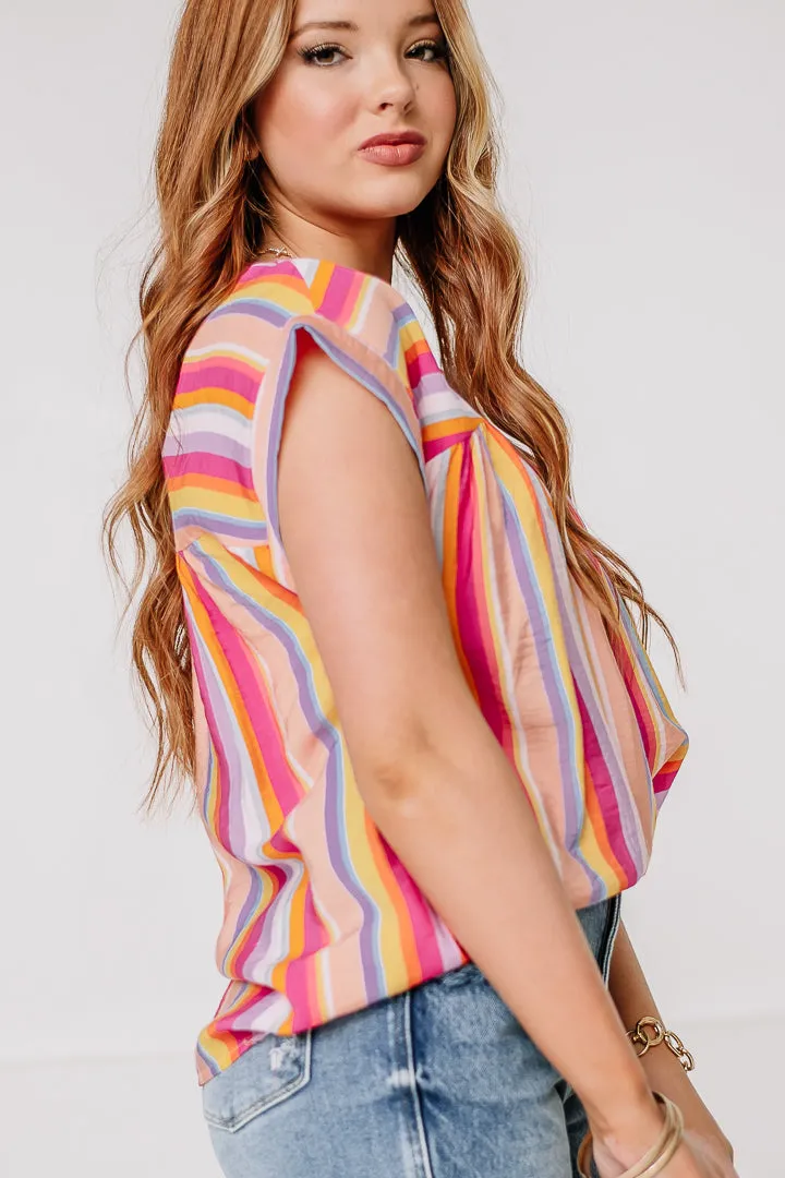 Over The Rainbow Striped Top