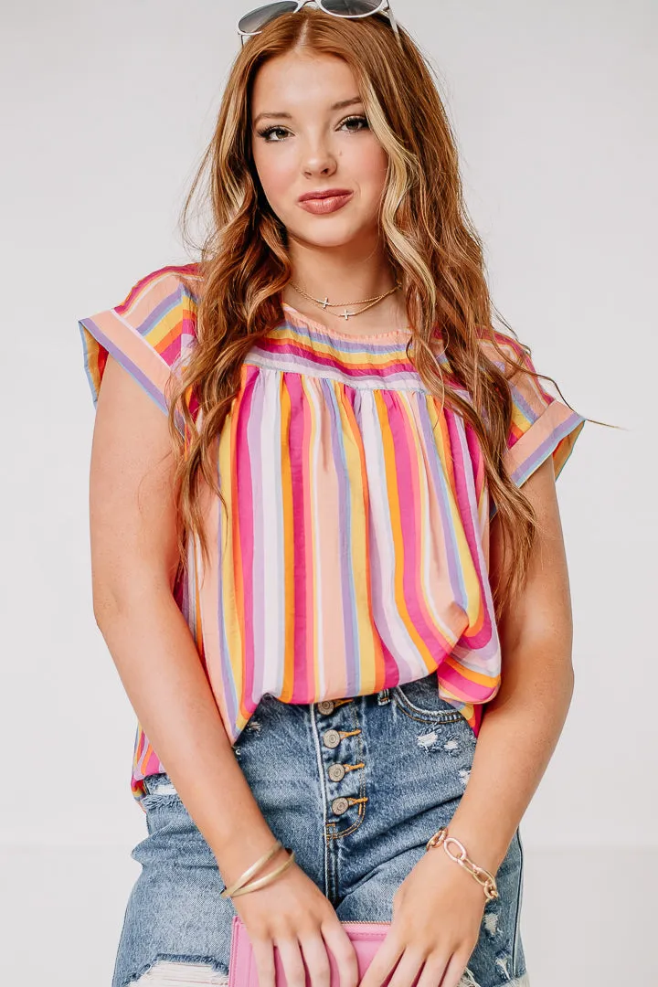 Over The Rainbow Striped Top