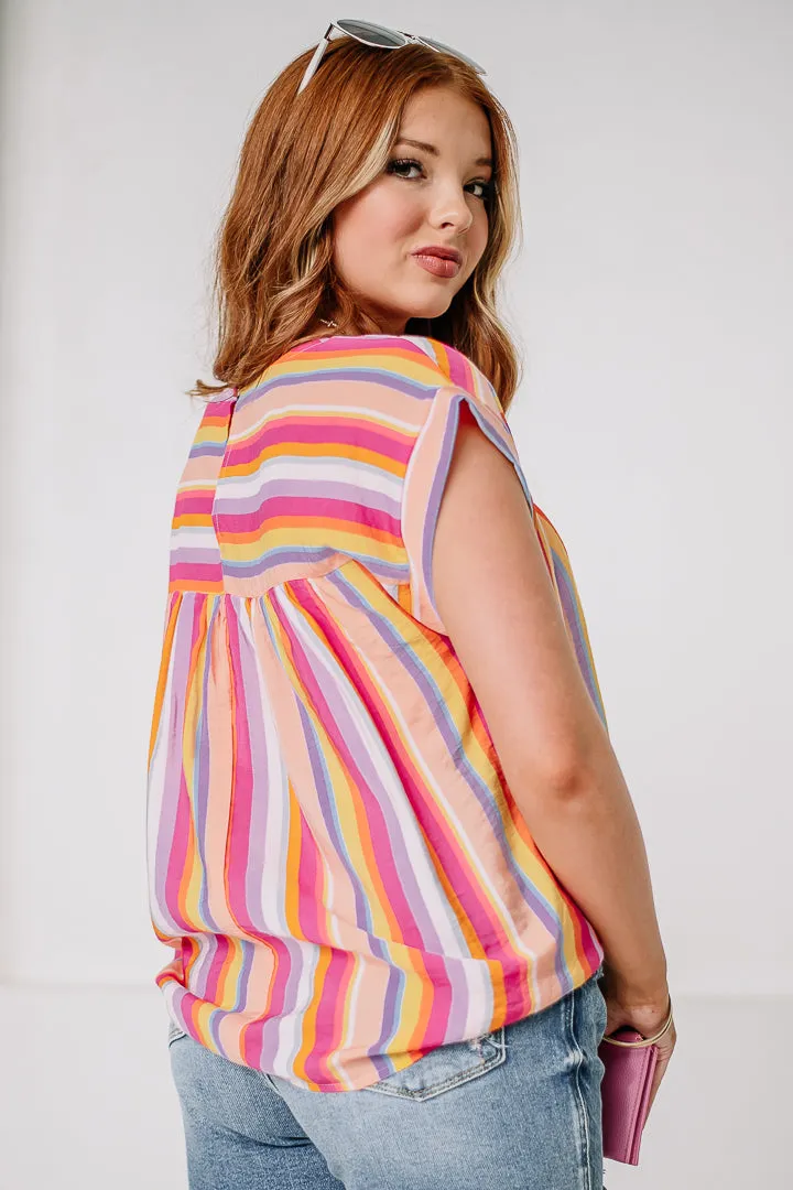 Over The Rainbow Striped Top