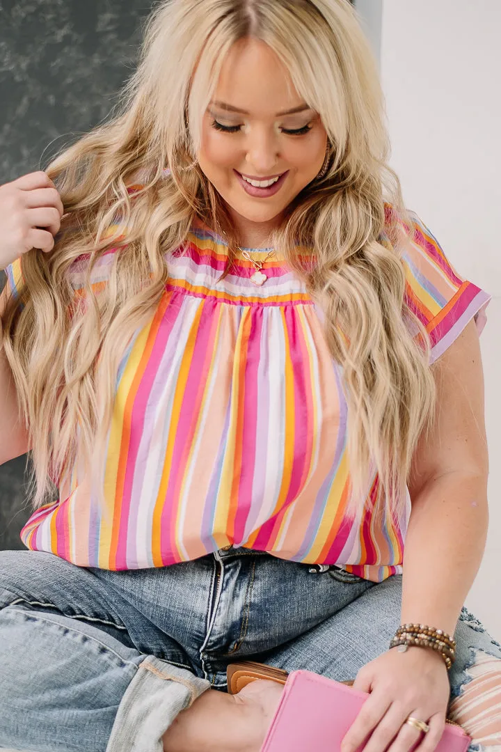 Over The Rainbow Striped Top