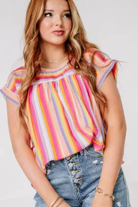 Over The Rainbow Striped Top