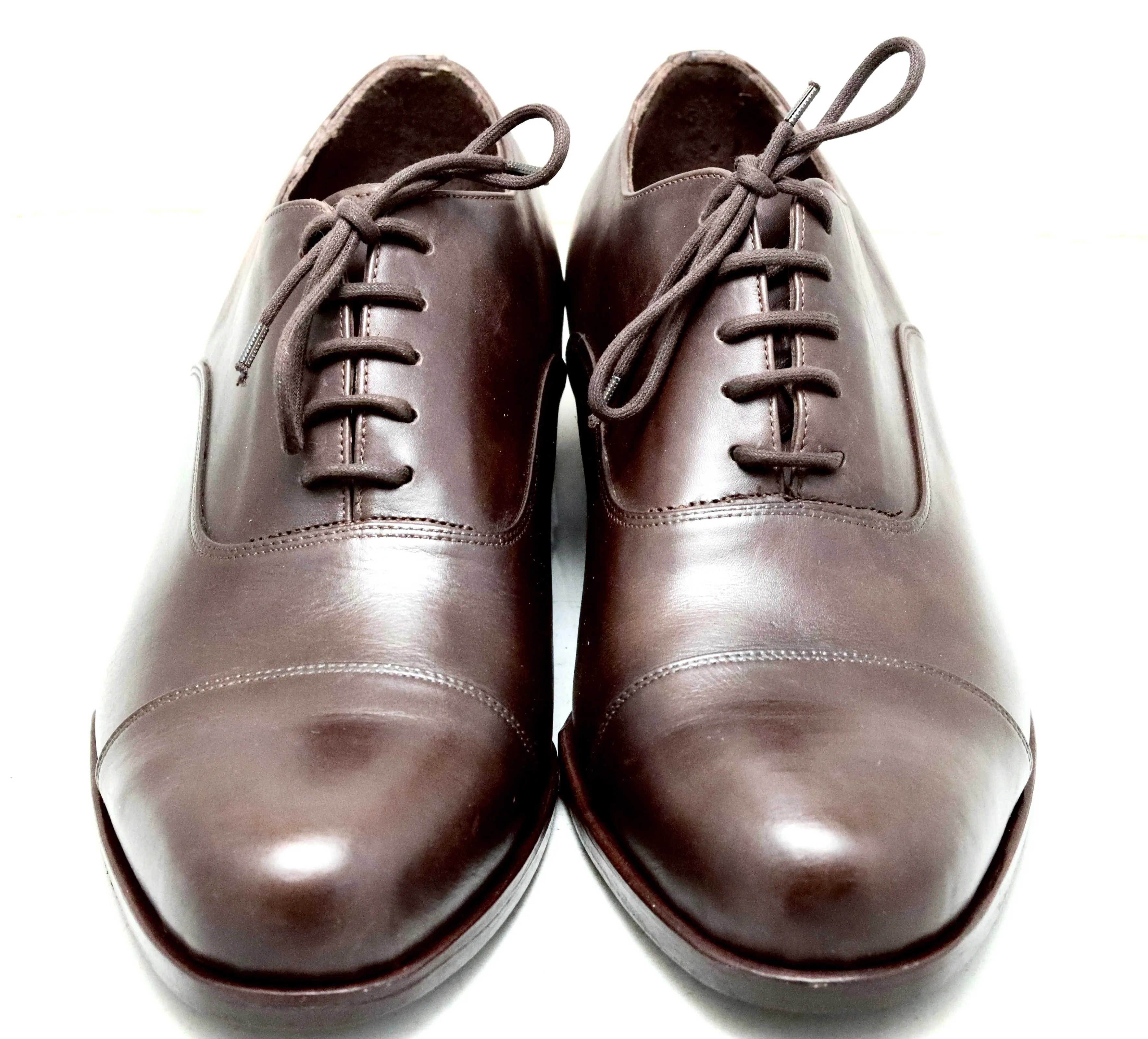 Toe cap oxford |  dark brown  | Calf