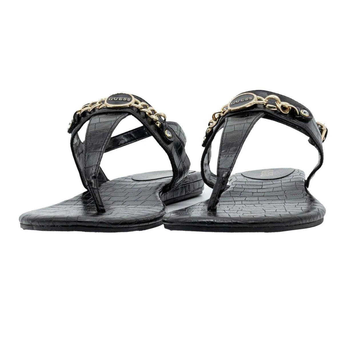 Guess Logo Chain Thong Sandals