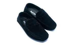 Paris Suede Loafers - Black