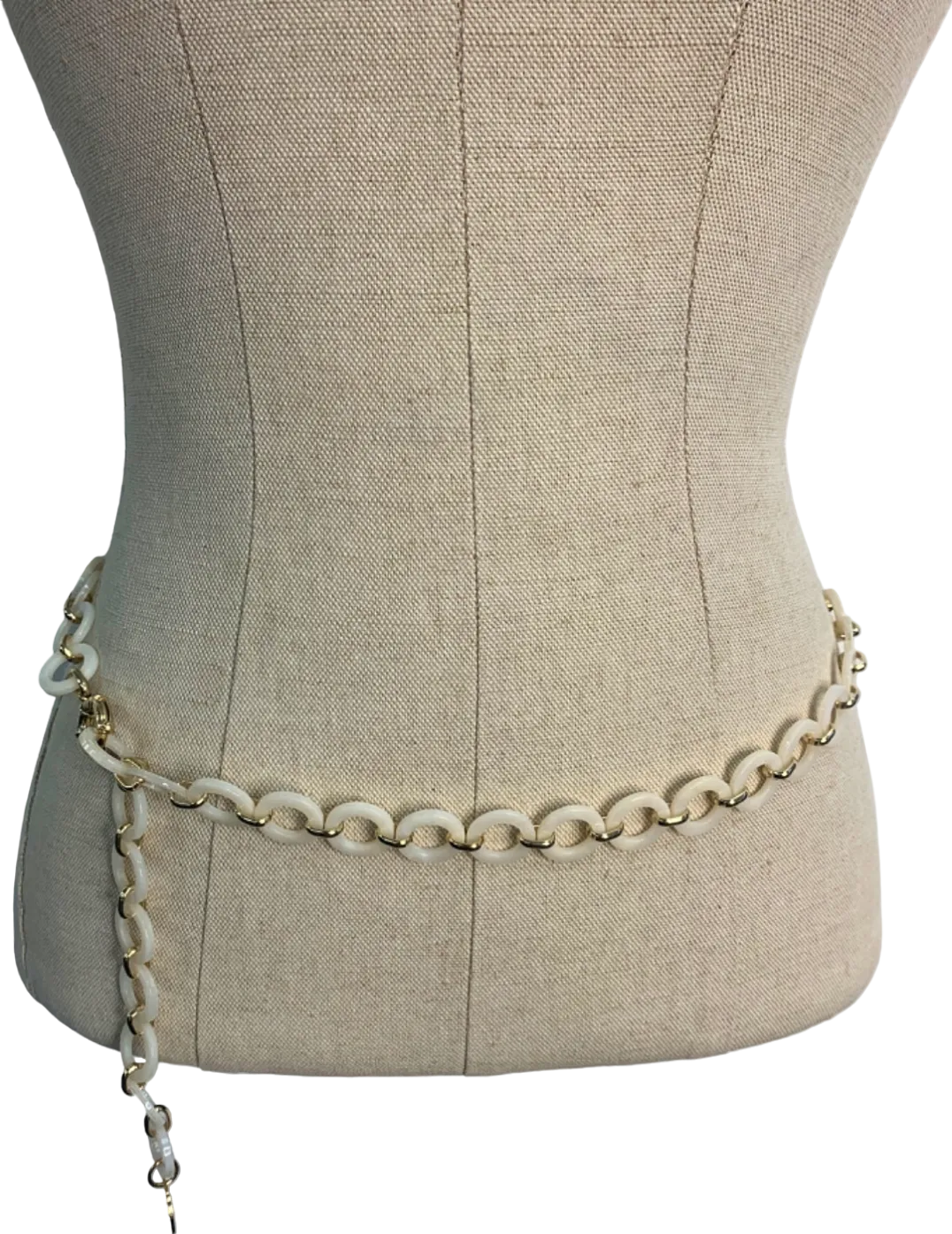 Bobbies White Vernazza Chain Belt UK One Size