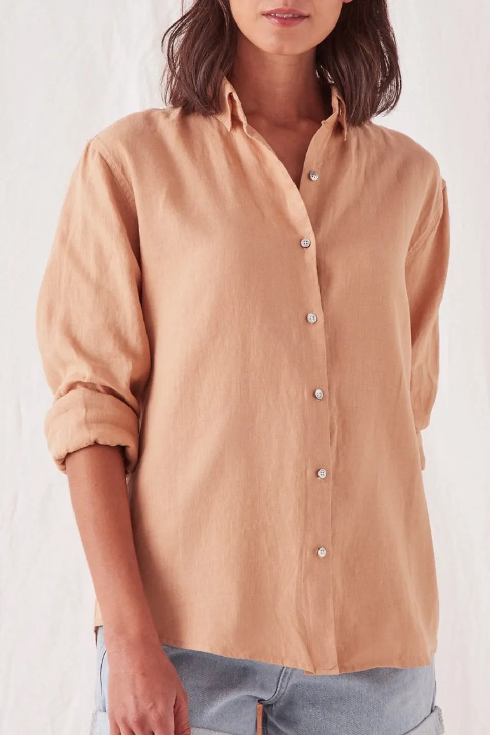 Xander Linen Taupe Shirt