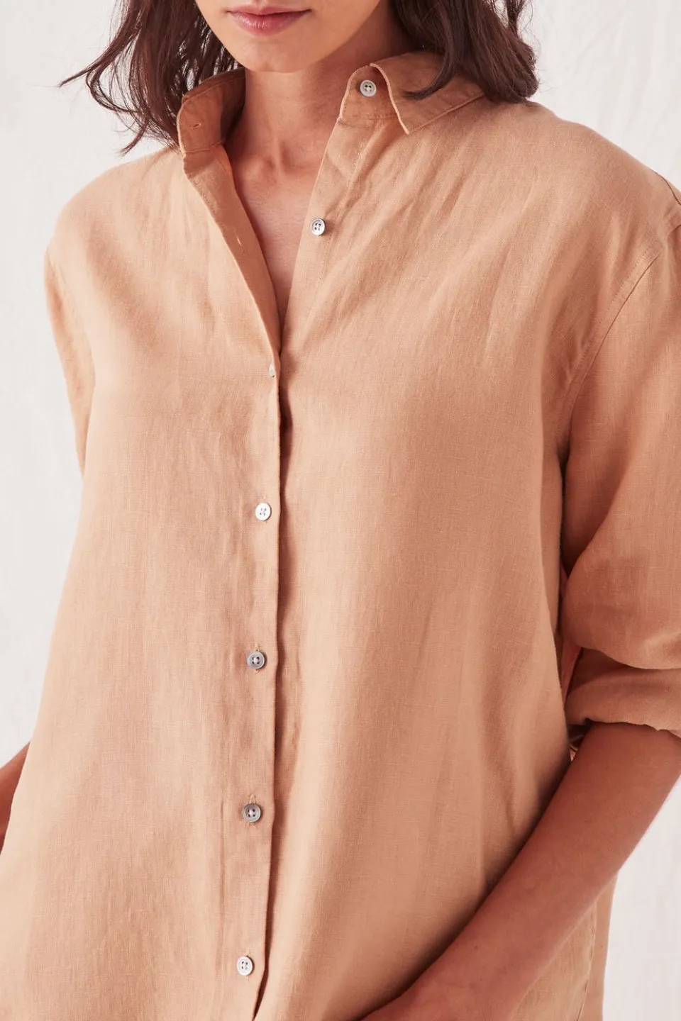 Xander Linen Taupe Shirt