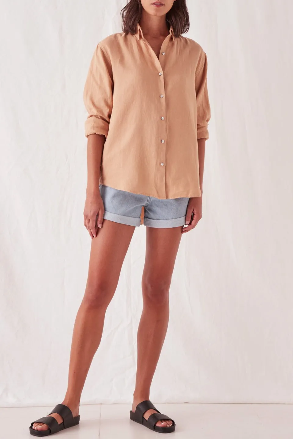 Xander Linen Taupe Shirt