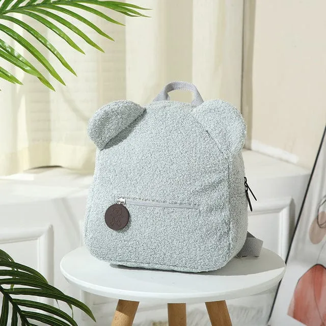 Personalised Embroidery Name Bear Backpack Embroidered Portable Children Travel Shopping Rucksack Cute Bear Shoulder Backpack