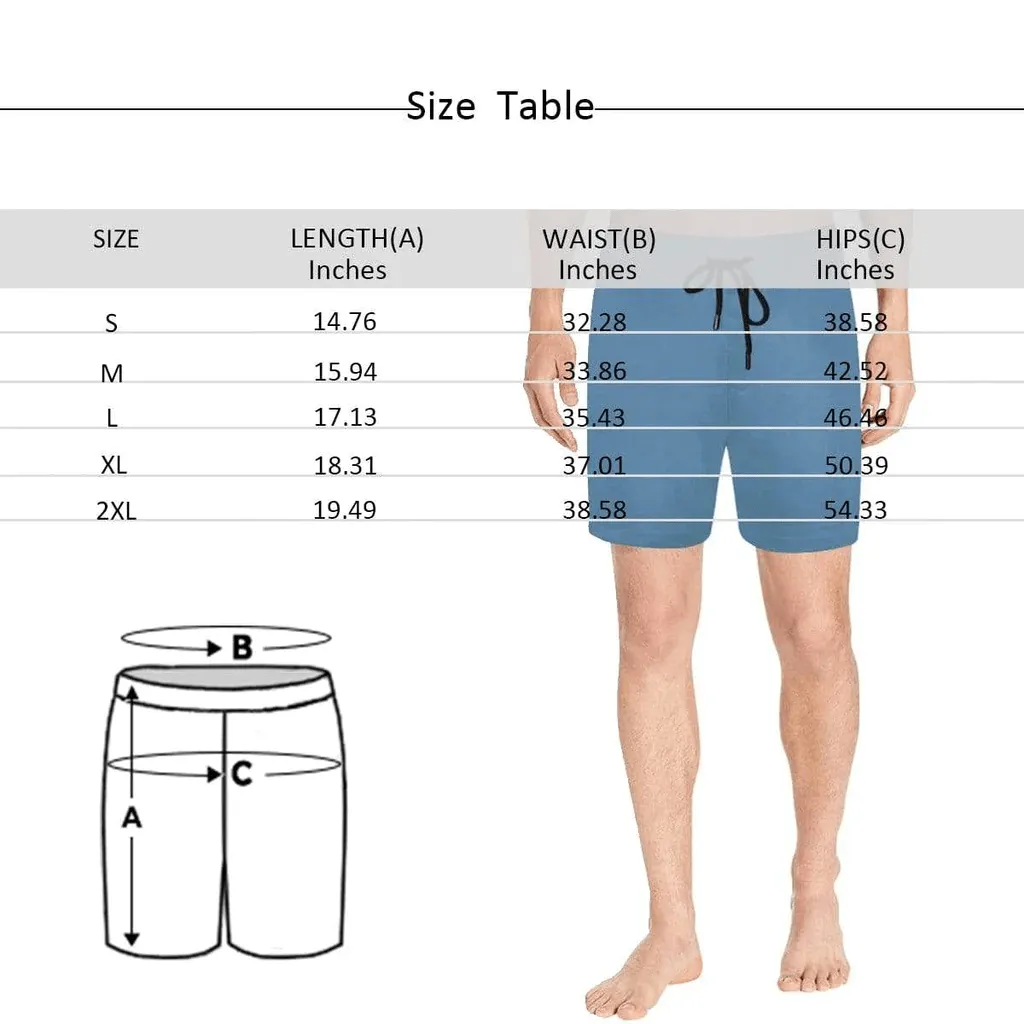 Personalized Swim Trunks Custom Face Purple Men's Quick Dry Swim Shorts Beach Swimsuit