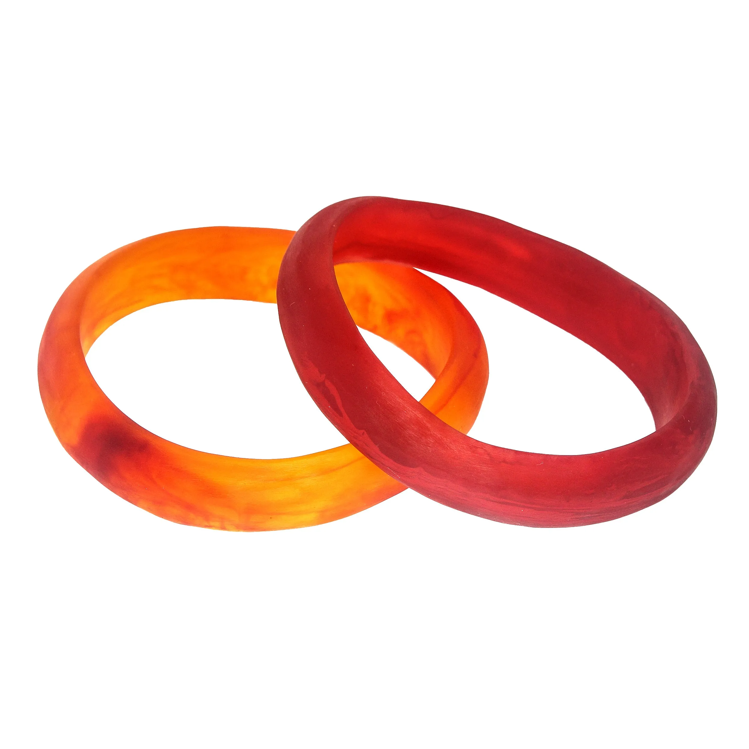 Nomad Resin Double Bangle Set