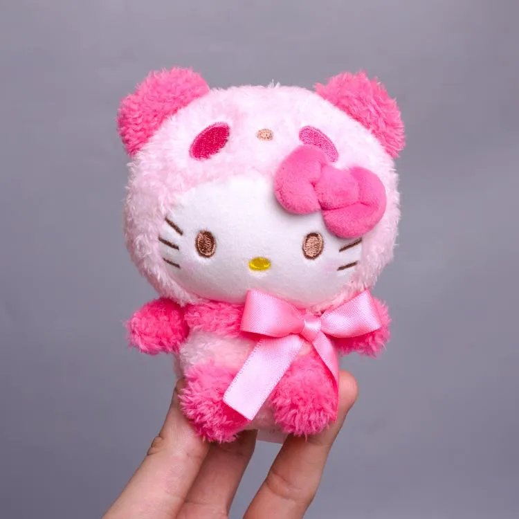 10cm Cartoon Kawaii My Melody Kuromi Cinnamoroll Kt Cat Purin Dog Plush Toy Anime Stuffed Animals Cute Plushie Pendant Doll Toys