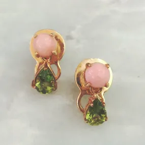 Pink Opal & Peridot Separates Earrings