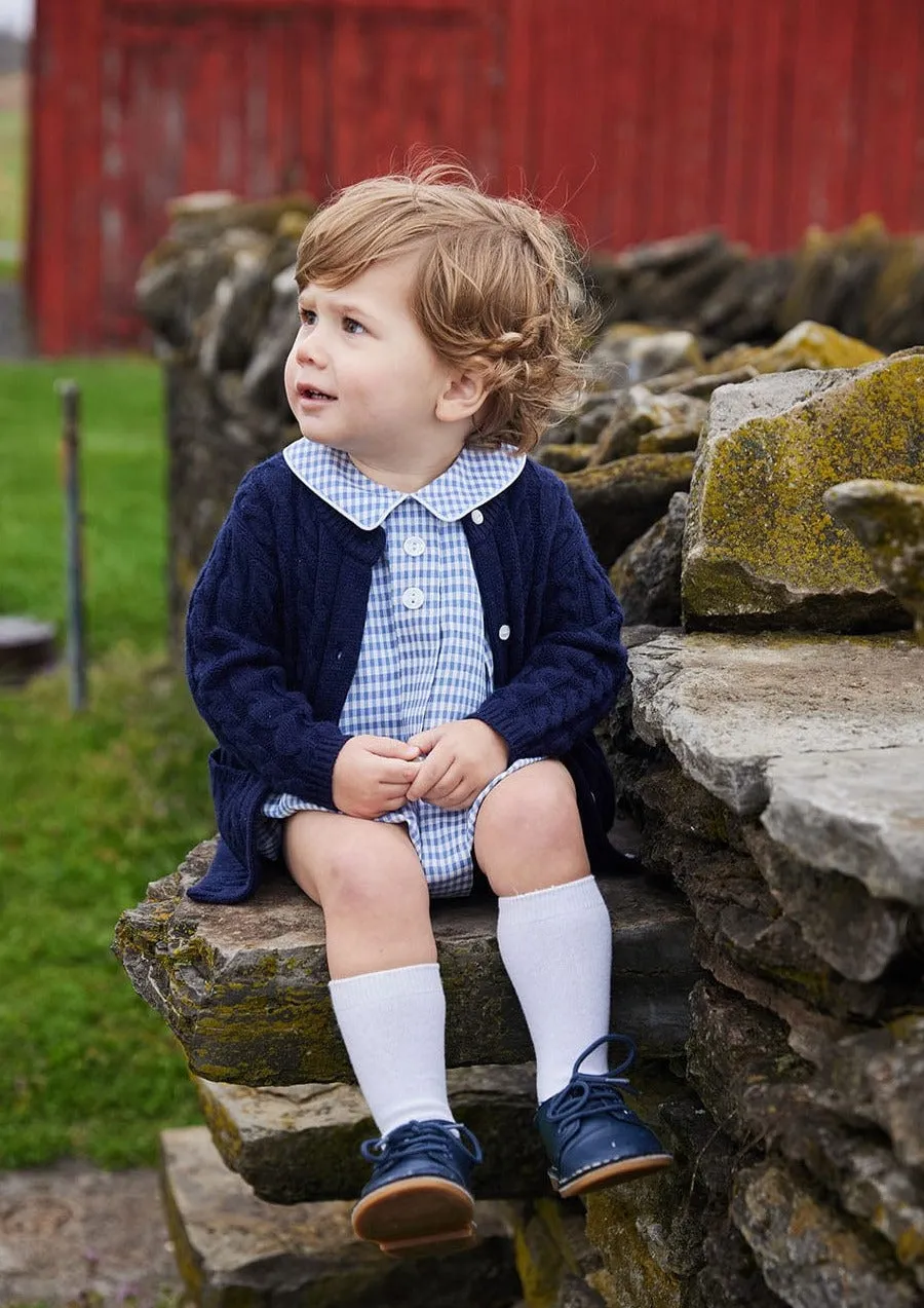 Classic Cashmere Blend Cardigan - Navy