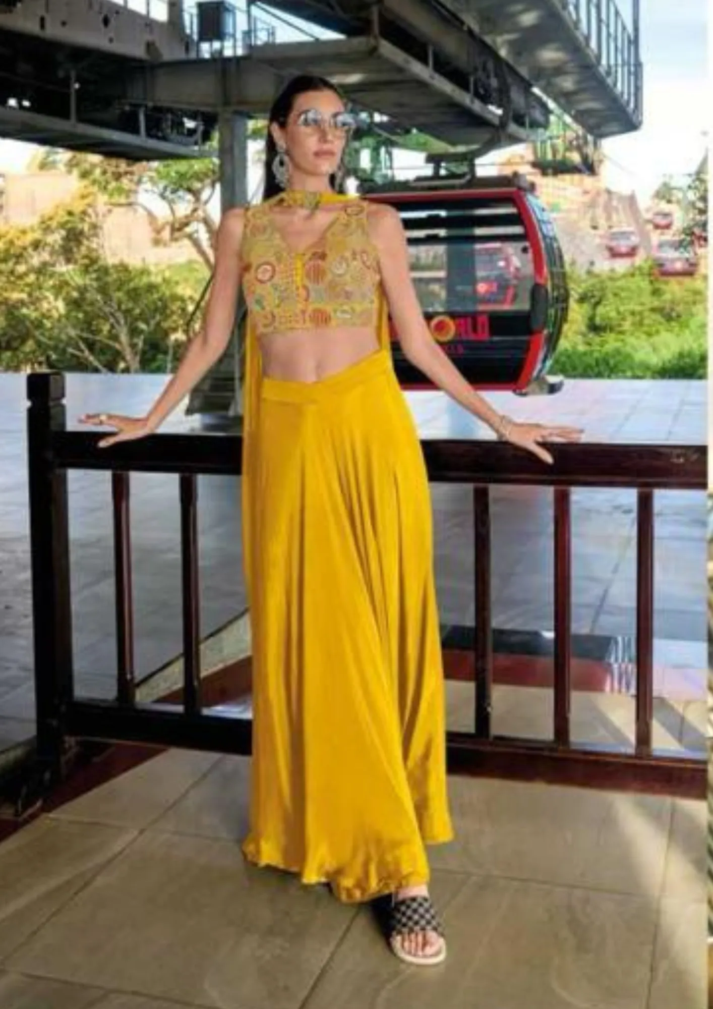 Pleasing Yellow Color Designer Embroidery Palazzo Suits For Women