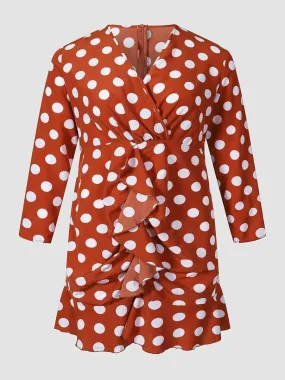 Polka Dots Red Party Dress