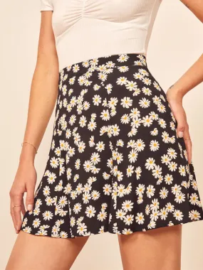 Printed High Waist Skirt