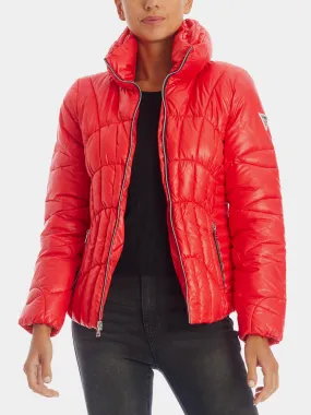 Puff Collar Quilted Puffer Jacket