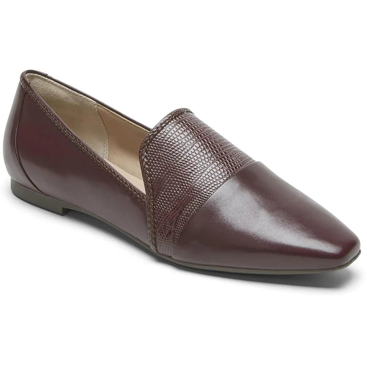 Rockport Womens TM Laylani Piece SL Leather Slip On Loafers