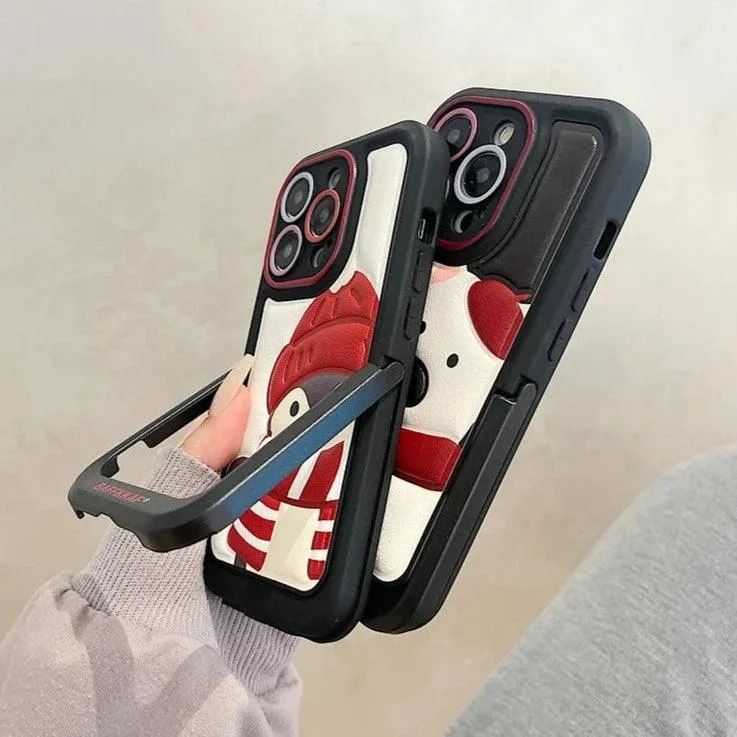 Leather Funny Penguin Puppy - Cute Phone Case ICPC For iPhone 15 Pro Max, 14, 13, 11, 12, or 15 Plus