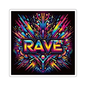 Rave Square Stickers