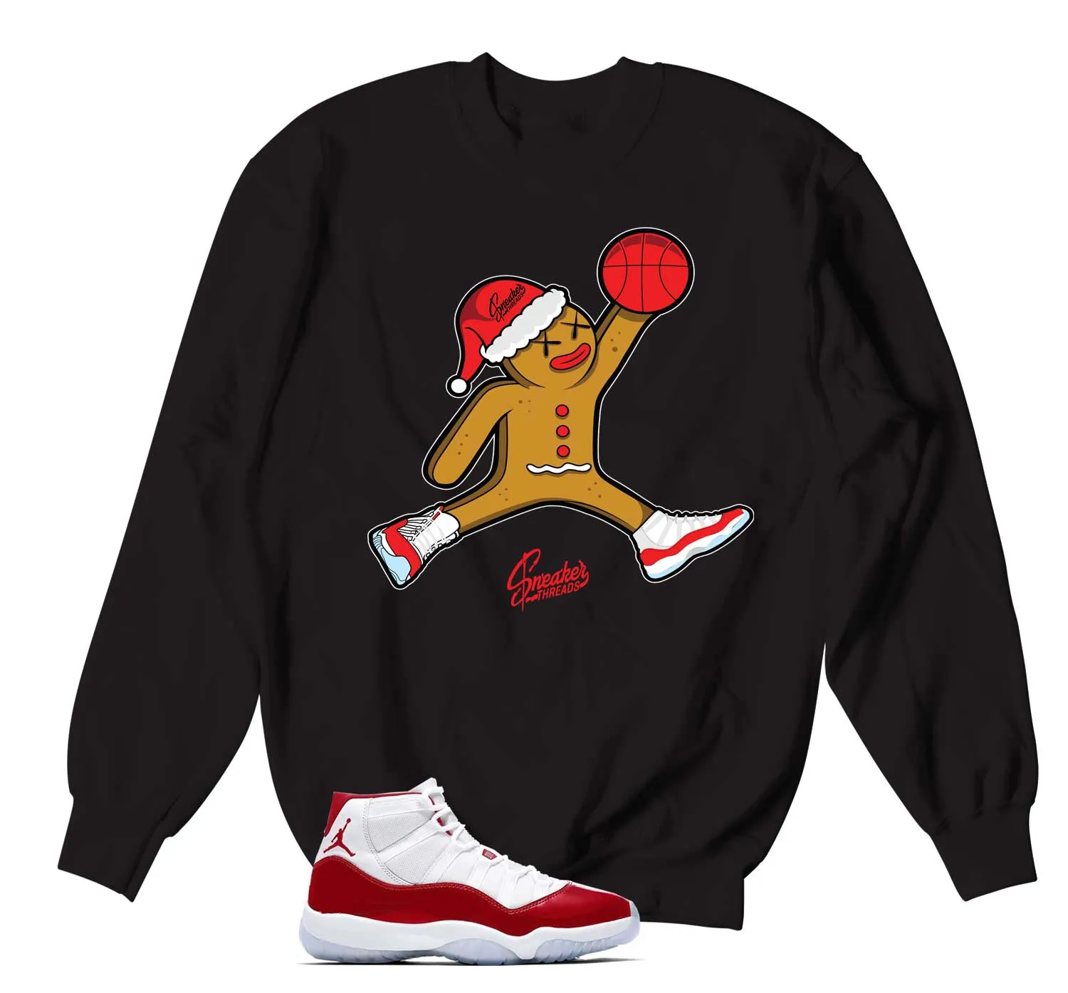 Retro 11 Varsity Red Sweater - Ginger  - Black