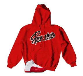 Retro 12 Cherry Chenille Hoody - St Logo - Red