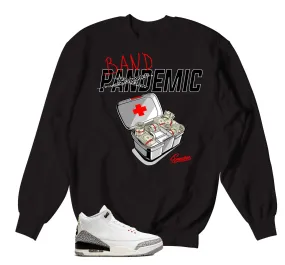 Retro 3 Reimagined White Cement Bandemic Sweater