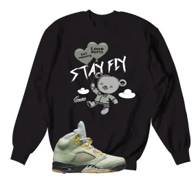 Retro 5 Jade Horizon Sweater - Money Over Love - Black