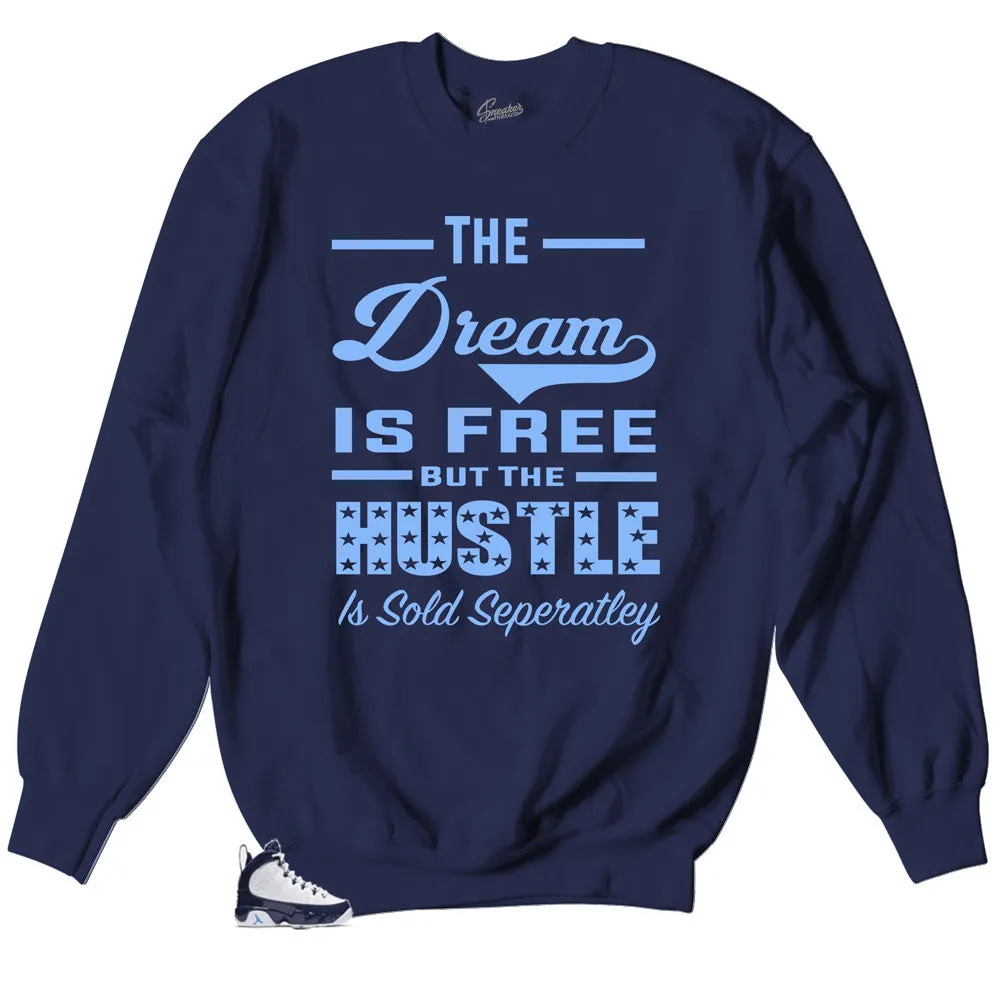 Retro 9 University Blue All Star Sweater - Sold Separately - Navy