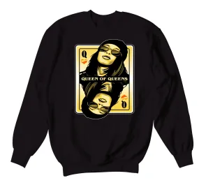 Retro 9 University Gold Sweater - Queen Of Queens - Black