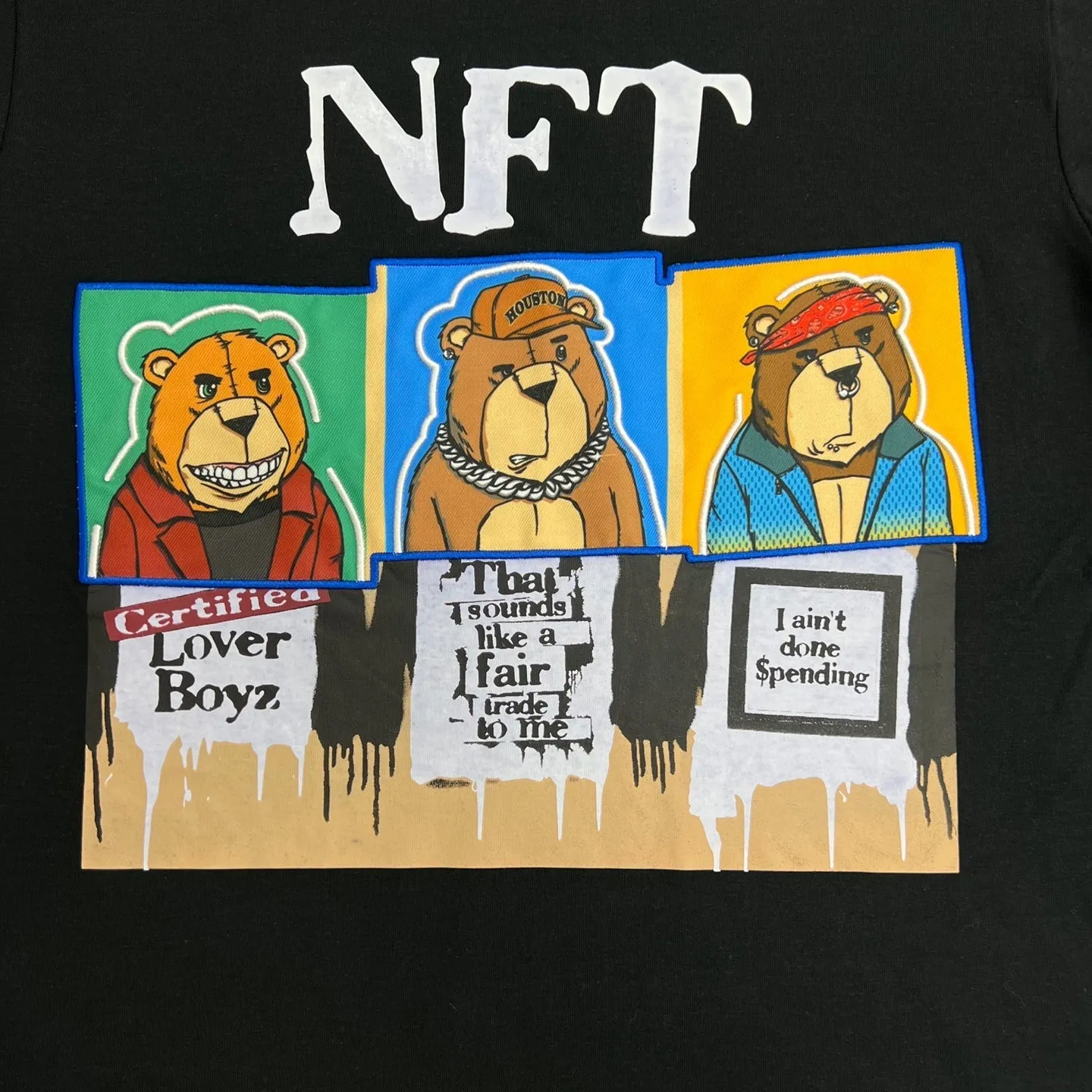 NFT Bear Graphic T-Shirt - Black