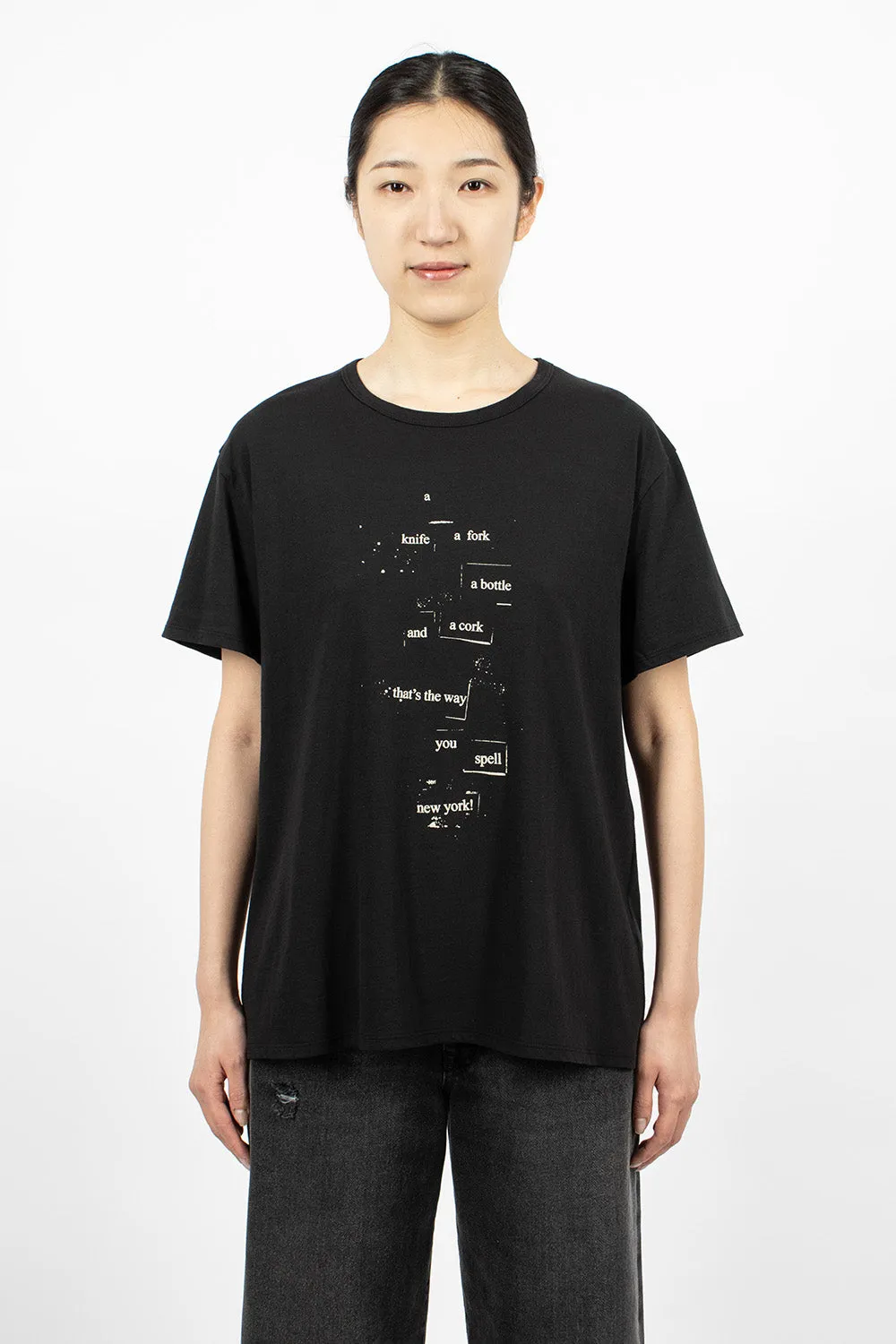 Knife Fork Man T-Shirt Black