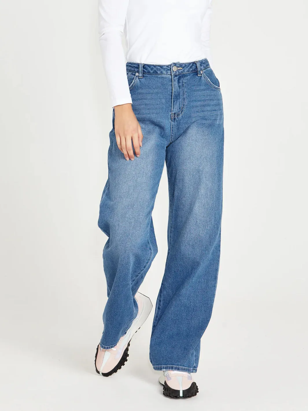 Emerald High Waisted Wide Leg Jeans