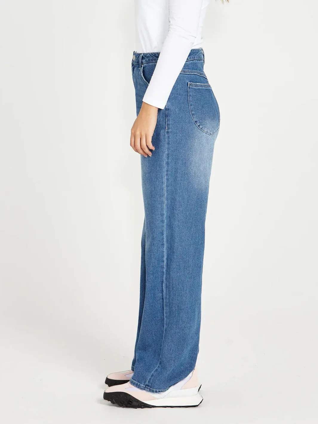 Emerald High Waisted Wide Leg Jeans