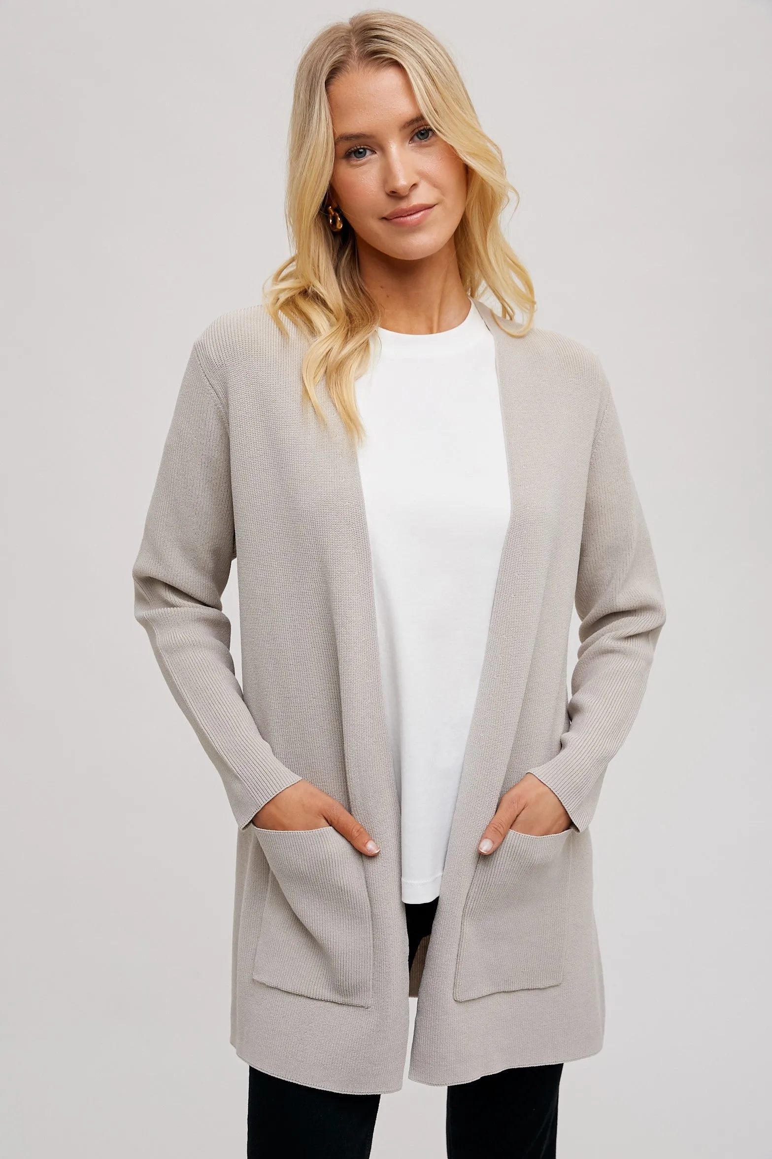 Gray Lux Sweater Cardigan