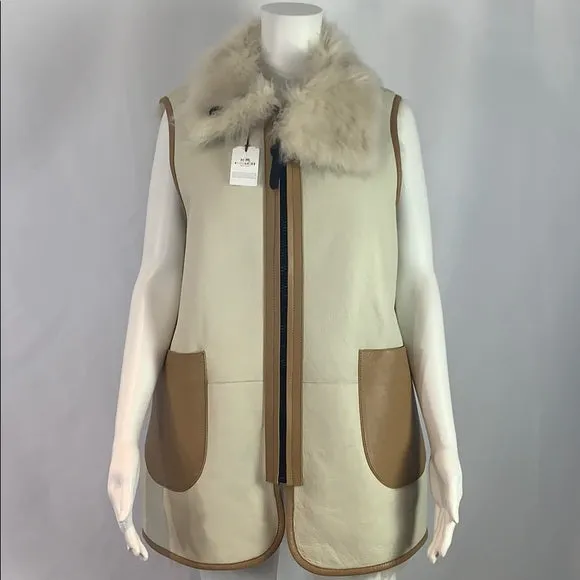 Coach Reversible Shearling and Leather Vest