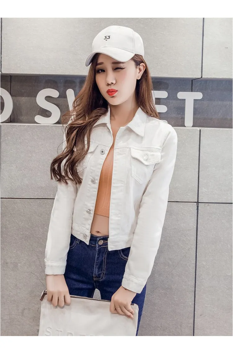 Long Sleeve Slim   Denim Jacket Women