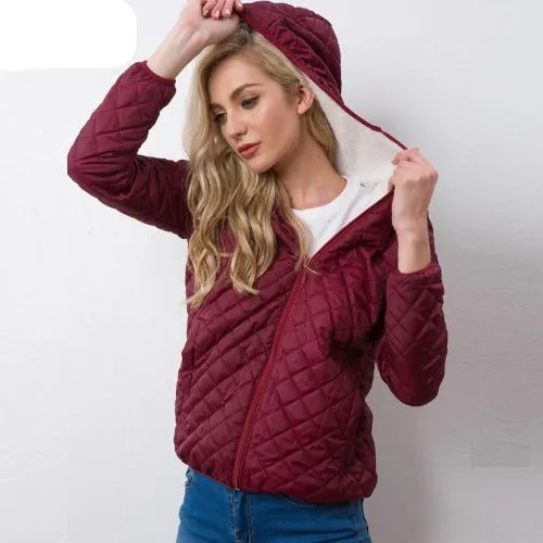 womens casual jackets Padded Long Slim