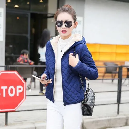 womens casual jackets Padded Long Slim