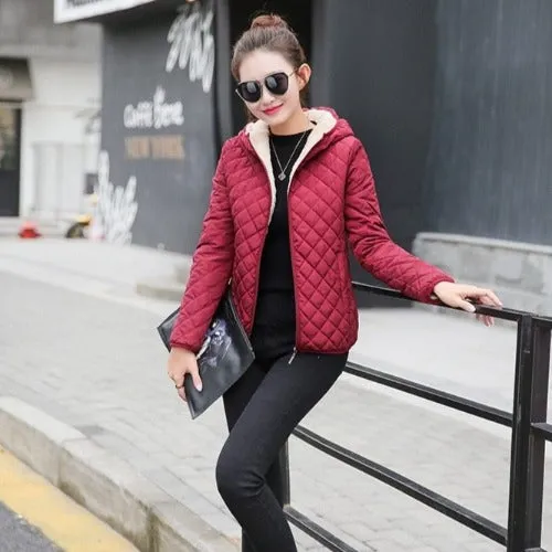 womens casual jackets Padded Long Slim