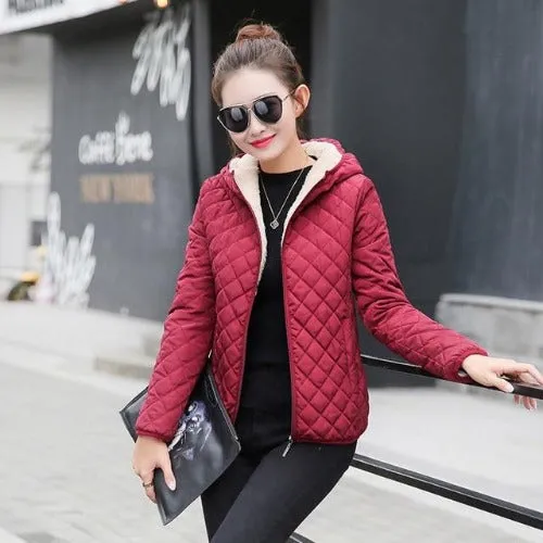 womens casual jackets Padded Long Slim